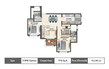 1 BHK 455 sq.ft.